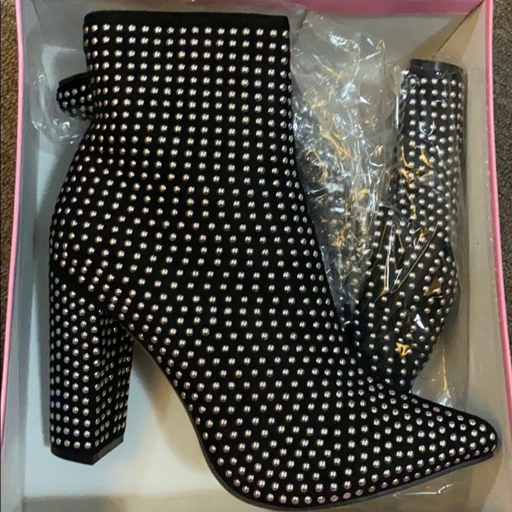 Studded Boots w/ side zipper